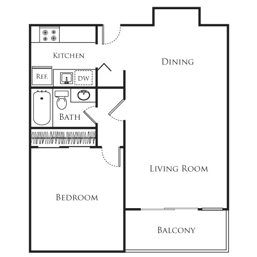 1 Bedroom Large