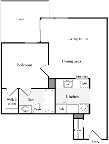 1 Bed |  1 Bath |  "apartment"