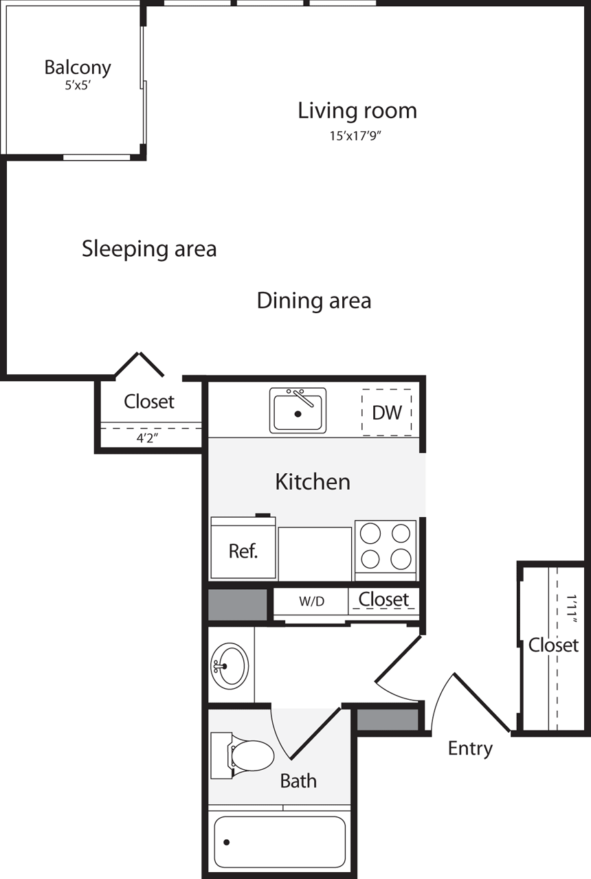 Studio D WD floorplan