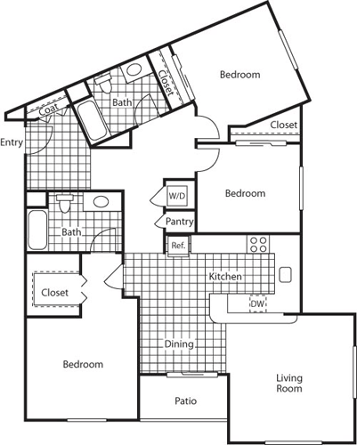 The Franciscan (3A) floorplan