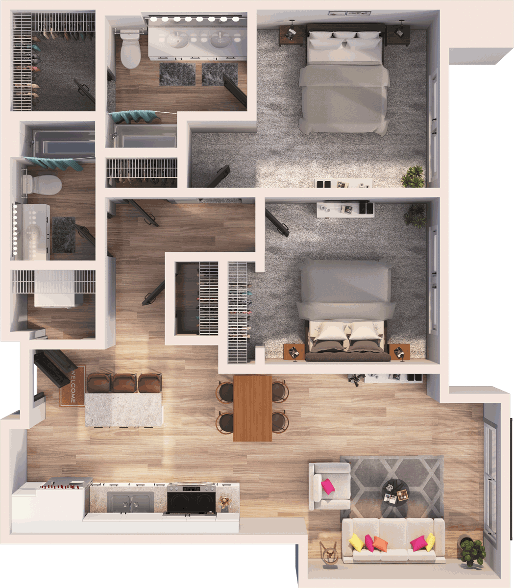 Oak floor plan