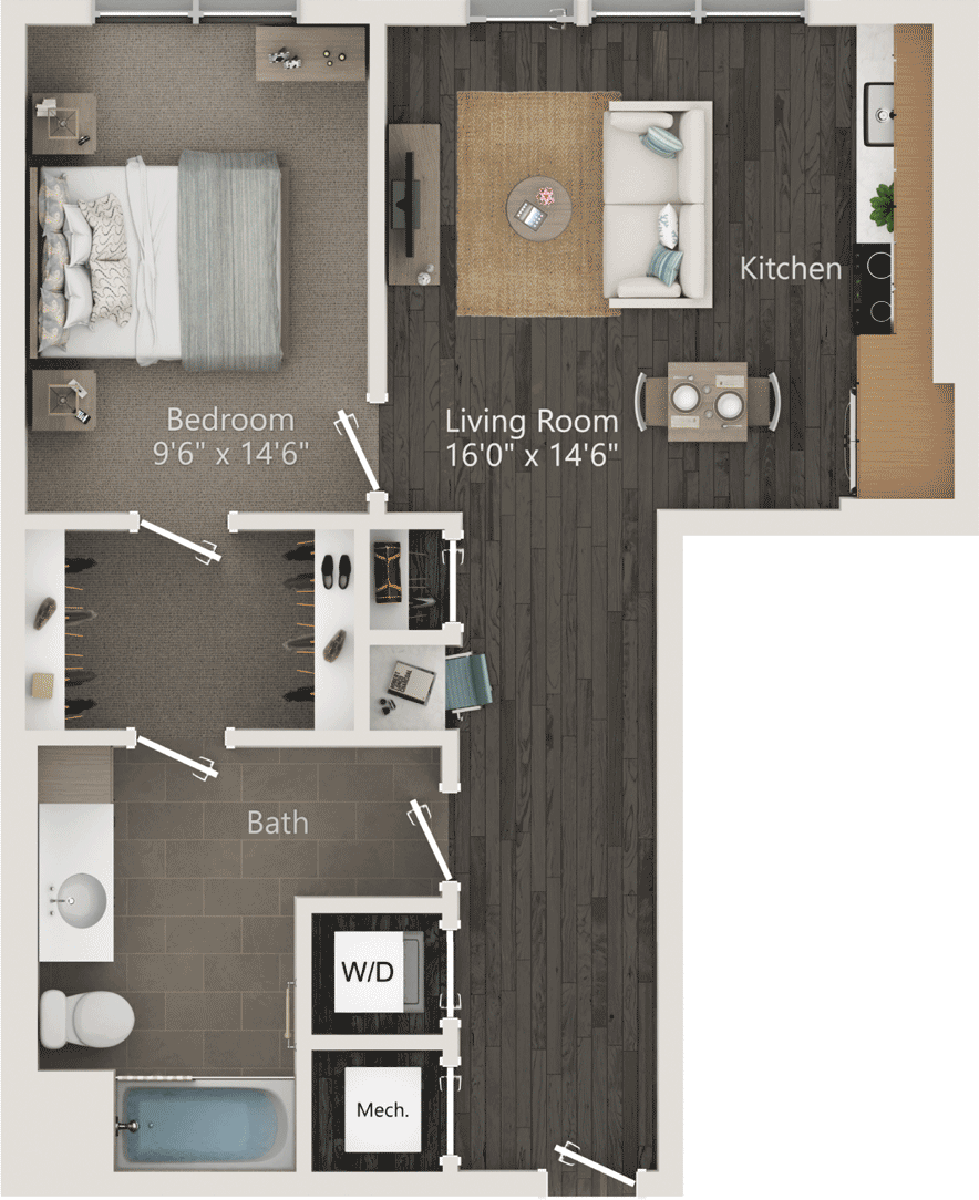 A2 - No Balcony floorplan
