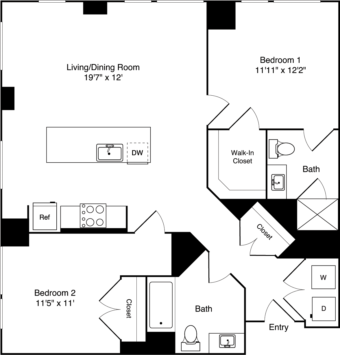 2 Bedroom C floorplan