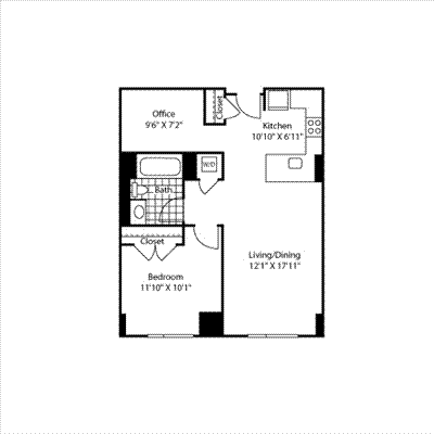 1 Bed (South) - 750