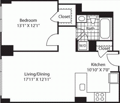 1 Bed (South) - 696
