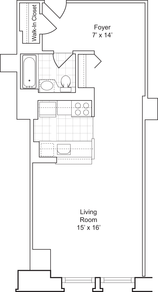 Studio G floorplan