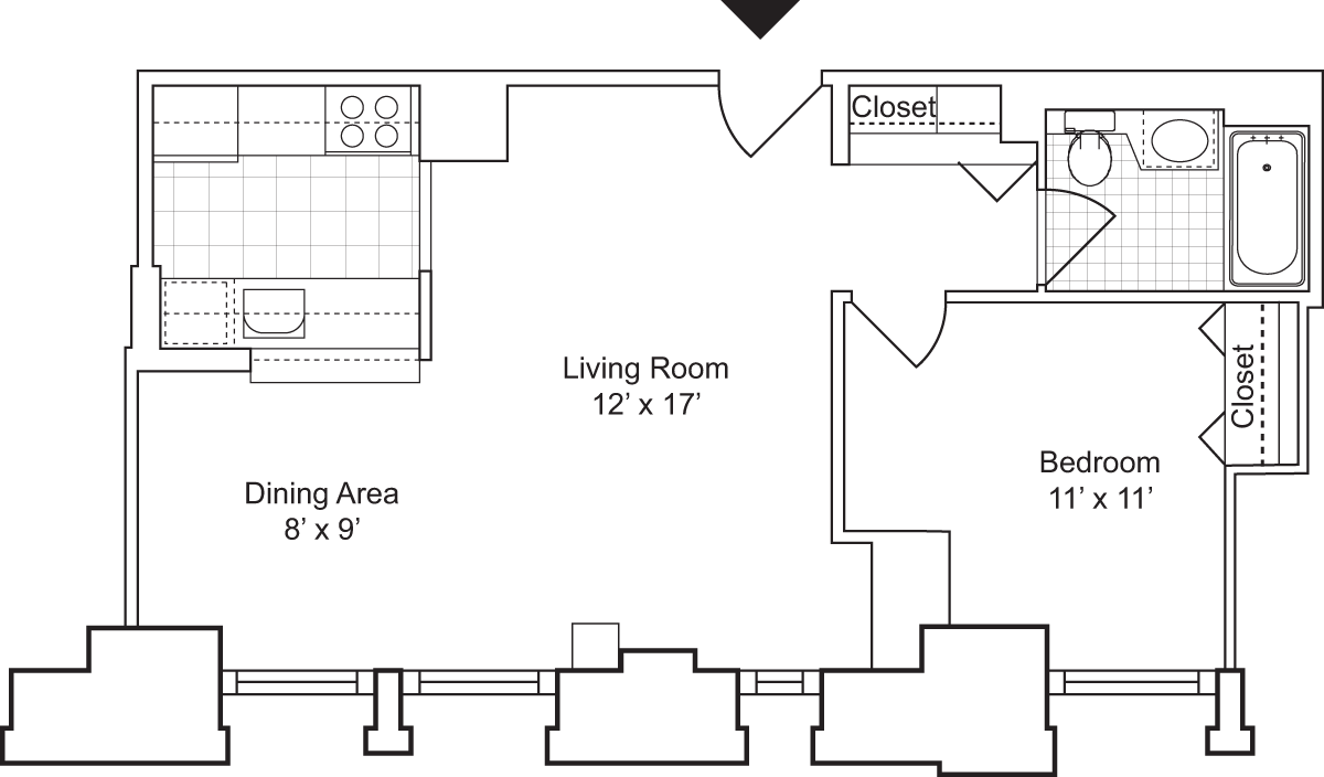 1 Bedroom C (2) floorplan