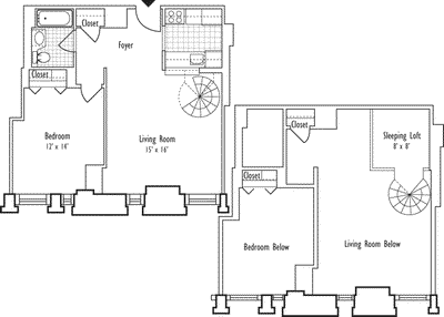 1 Bedroom I - Floor 2 floorplan