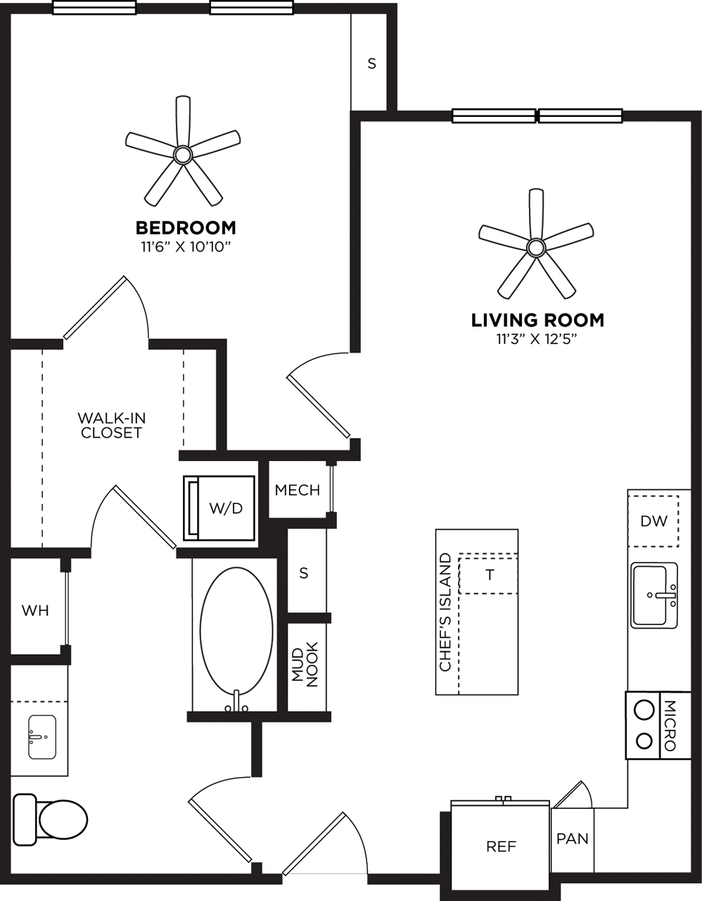 A13.1 No Balcony floorplan