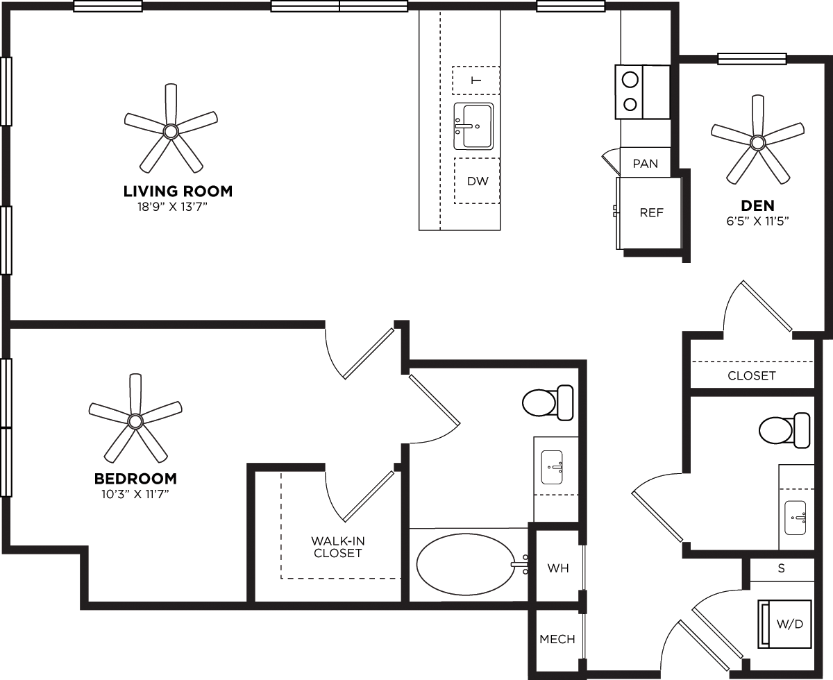 A19 No Balcony floorplan
