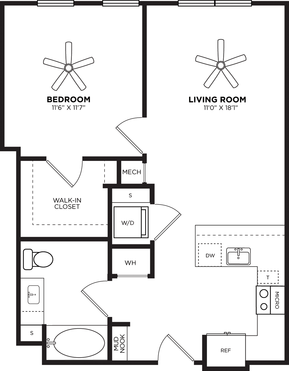 A2 No Balcony floorplan