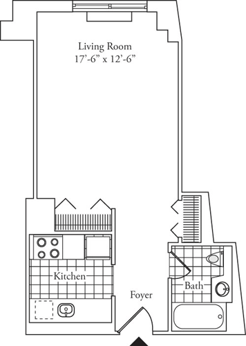 Residence 08, floors 3-6 floorplan