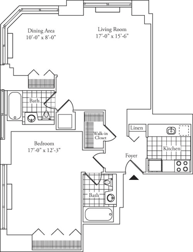 Residence B, floors 22-36