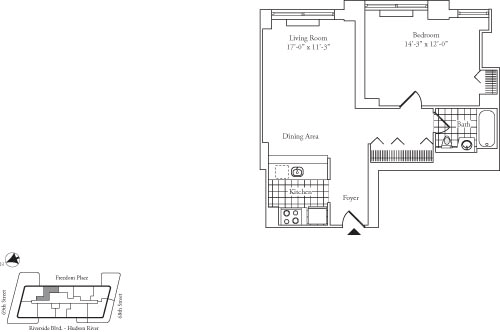 Residence C, floor 18 floorplan