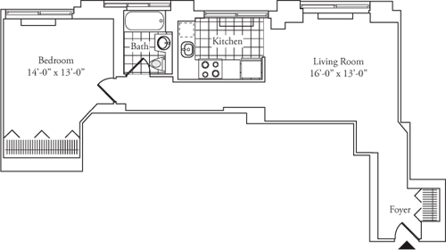 Residence C, floors 21-36