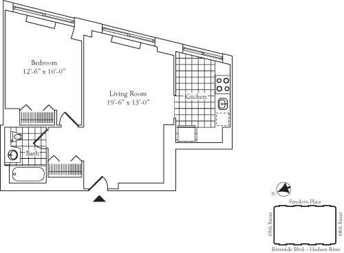 Residence C, floors 3-17