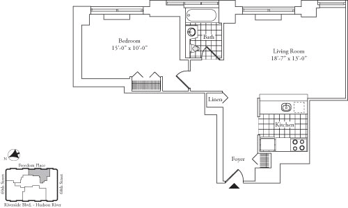 Residence C, floors 37-P2 floorplan