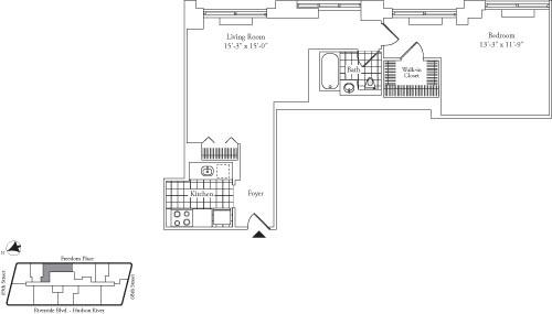 Residence D, floor 20 floorplan