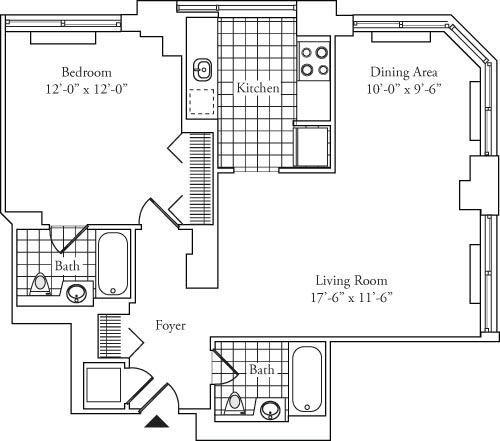 Residence D, floors 22-36