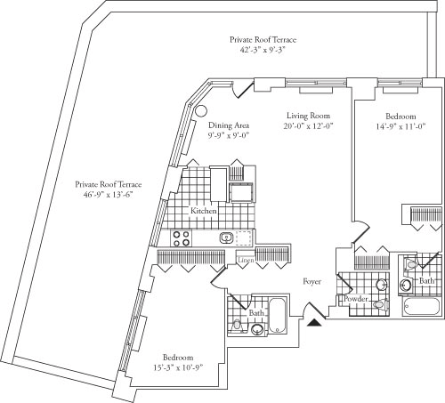Residence G, floor 18 floorplan
