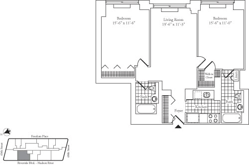 Residence L, floor 20 floorplan
