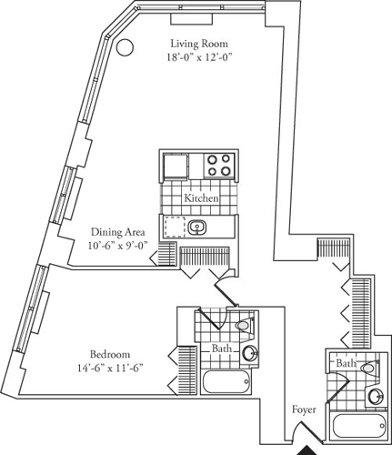 Residence N, floors 3-17