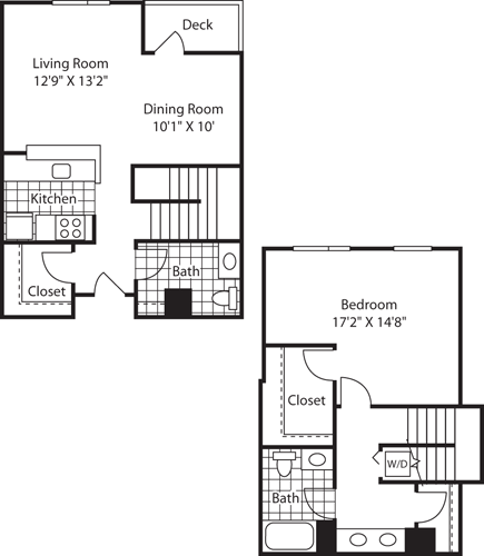 1 Bed NW Townhome