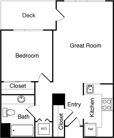 1 Bed Water 761