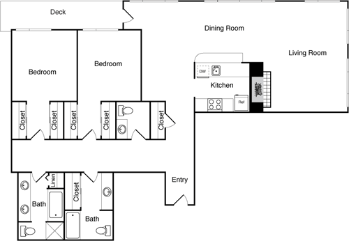 2 Bed Penthouse 1800