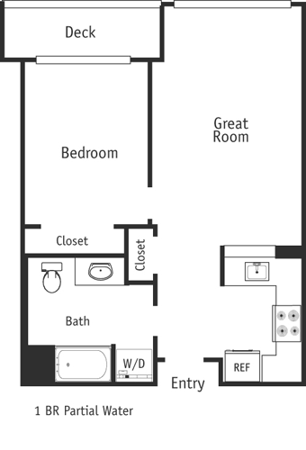 1BR Partial Water 660