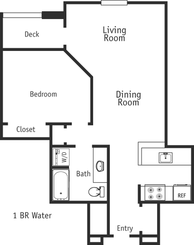 1 Bed Water 775
