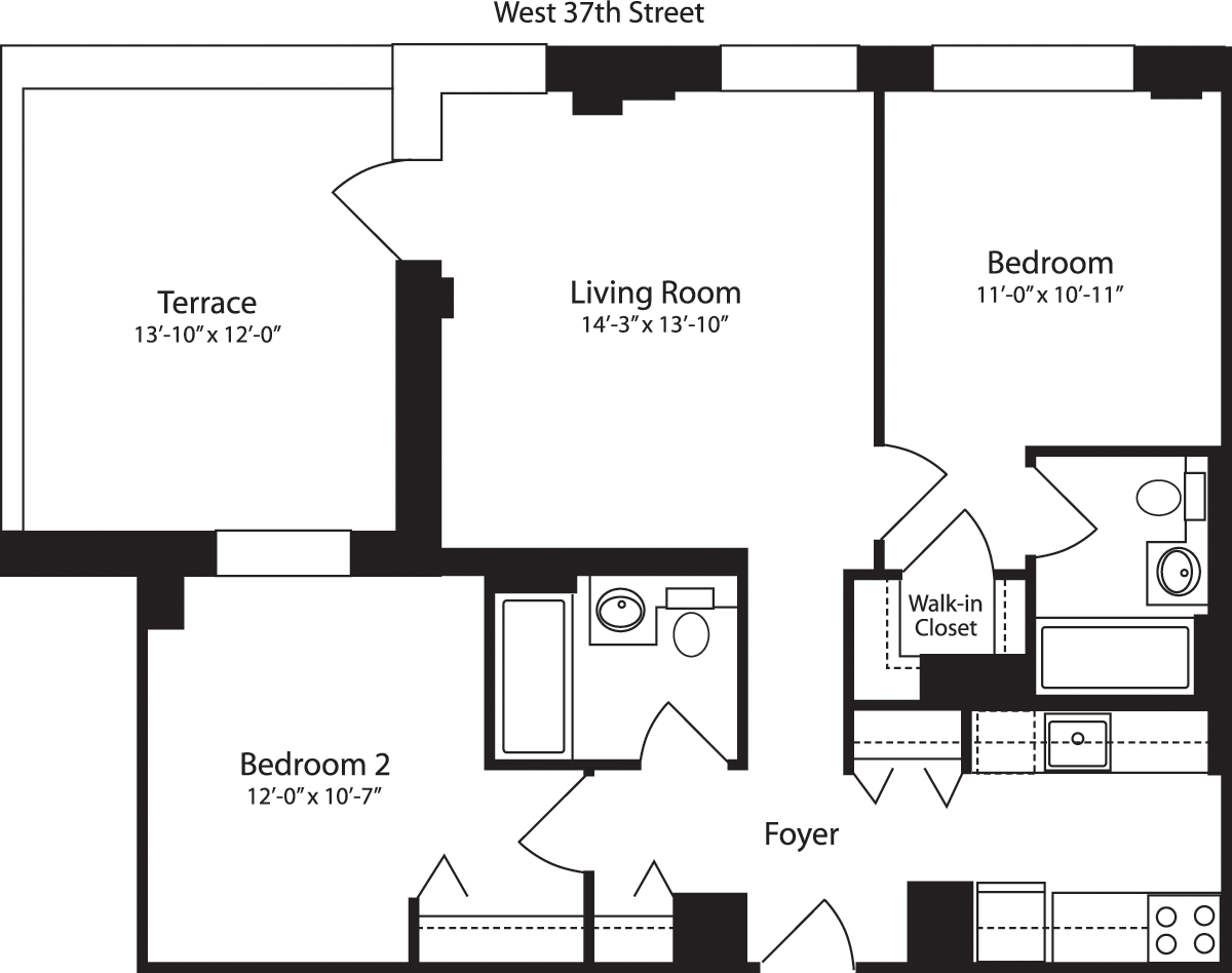 Hudson Crossing Apartments in Midtown West 400 West 37th St