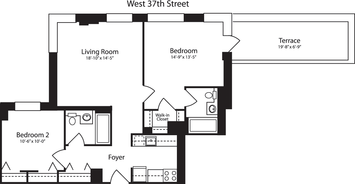 Hudson Crossing Apartments in Midtown West 400 West 37th St